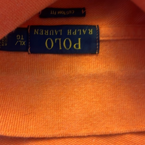 Ralph Lauren Custom Fit Polo Shirt Orange XL - Picture 7 of 9